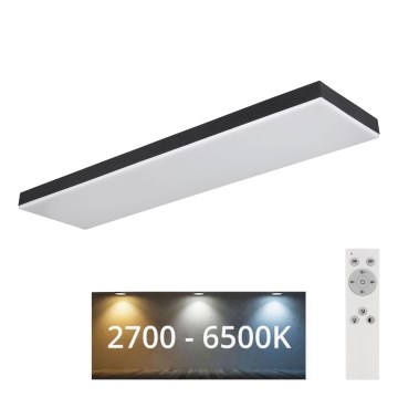 Globo - Iluminação de teto LED com regulação LED/24W/230V 2700-6500K preto + controlo remoto