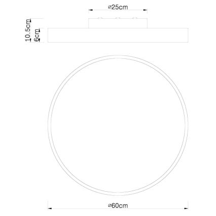 Globo - Iluminação de teto LED com regulação LED/48W/230V 3000-6000K + comando