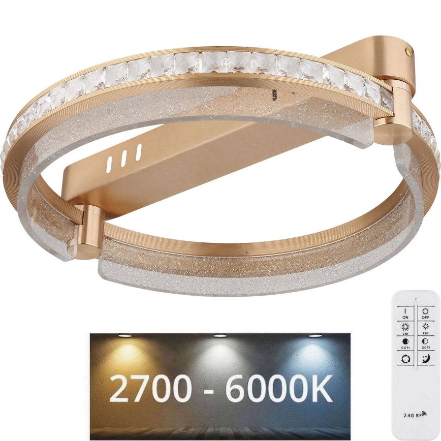 Globo - Iluminação de teto LED de cristal com regulação LED/36W/230V 2700K-6000K + comando