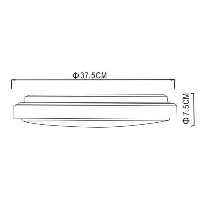 Globo - Iluminação de teto LED LED/24W/230V 3000/4000/6000K diâmetro 37,5 cm