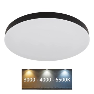 Globo - Iluminação de teto LED LED/50W/230V 3000K/4000K/6500K diâmetro 50 cm preto