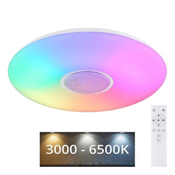Globo - Iluminação de teto RGBW com regulação LED/40W/230V 3000-6500K + controlo remoto