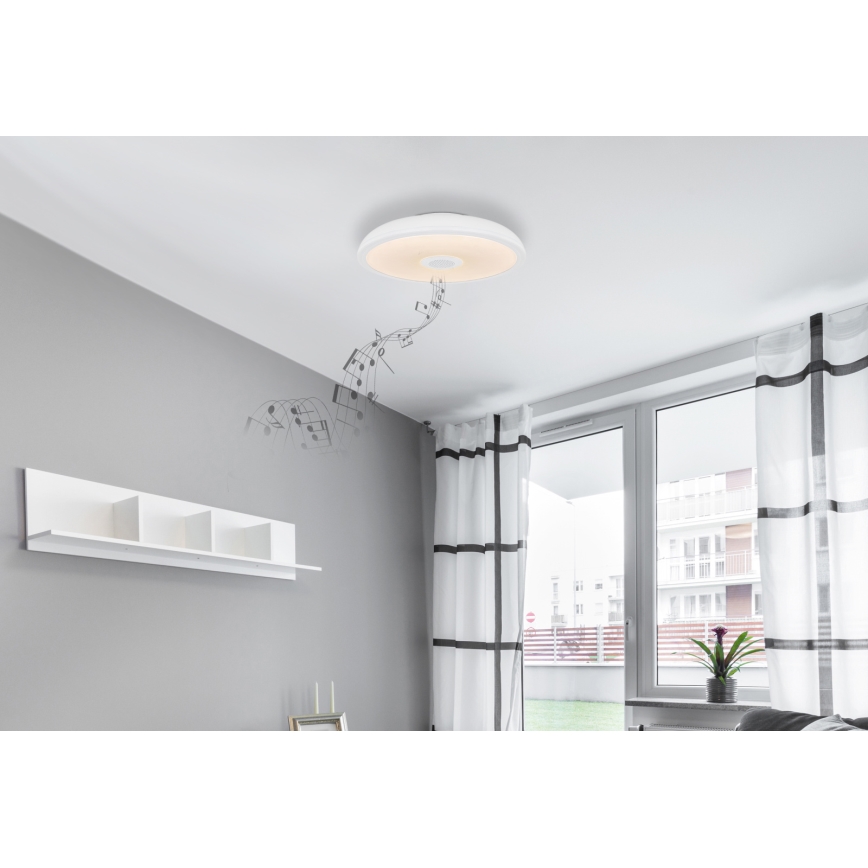 Globo - Iluminação LED RGBW para casa de banho com regulação e altifalante LED/18W/230V 3000-6500K IP44 + comando
