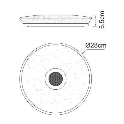 Globo - Iluminação LED RGBW para casa de banho com regulação e altifalante LED/18W/230V 3000-6500K IP44 + comando