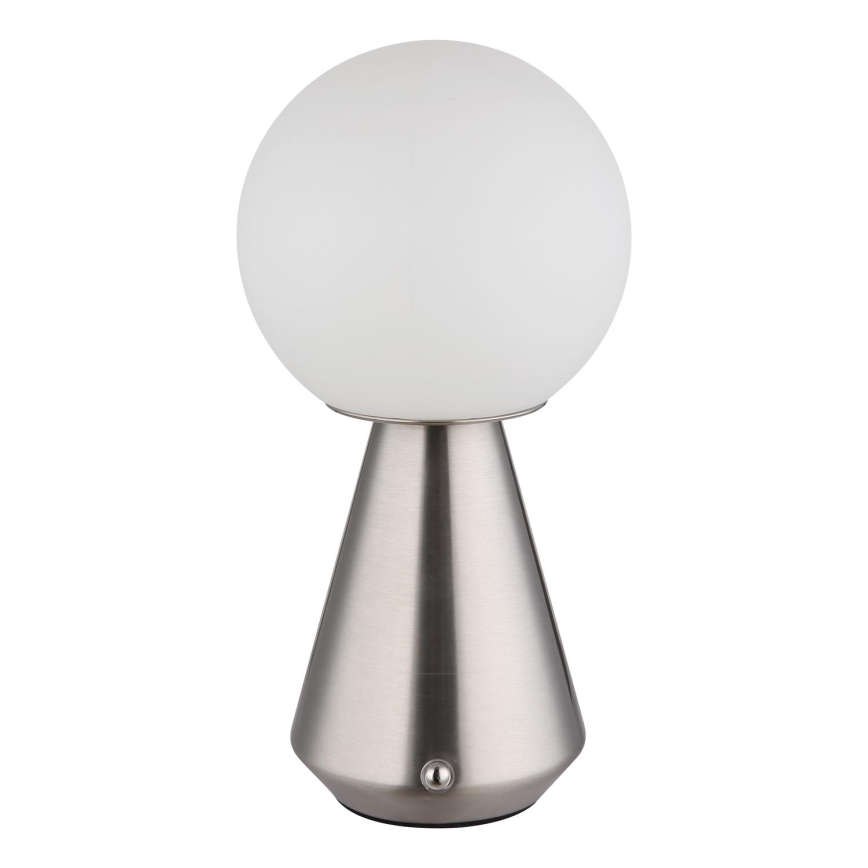 Globo - Lâmpada de mesa exterior tátil LED regulável LED/1,5W/5V 3000/4500/6500K 1800 mAh IP41 cromo fosco