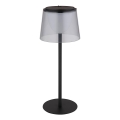 Globo - Lâmpada de mesa exterior tátil LED regulável LED/1,8W/5V IP44 1800 mAh preta/fumê