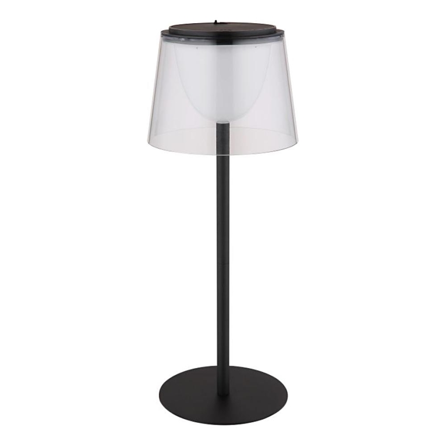 Globo - Lâmpada de mesa exterior tátil LED regulável LED/1,8W/5V IP44 1800 mAh preta/transparente