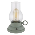 Globo - Lâmpada de mesa recarregável com toque, LED dimmerizável LED/1W/3,7V 1200 mAh verde