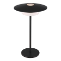 Globo - Lâmpada de mesa tátil recarregável LED para exterior LED/3W/3,7V 1800/2700/3000K IP44 1800 mAh preta