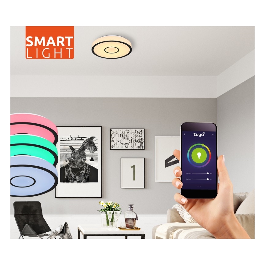 Globo - LED RGB Iluminação de casa de banho com regulação LED/30W/230V IP44 Wi-Fi Tuya + controlo remoto