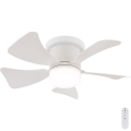 Globo - Ventilador de teto com luz LED regulável, 10W, 230V, 3000-6500K, branco + controlo remoto