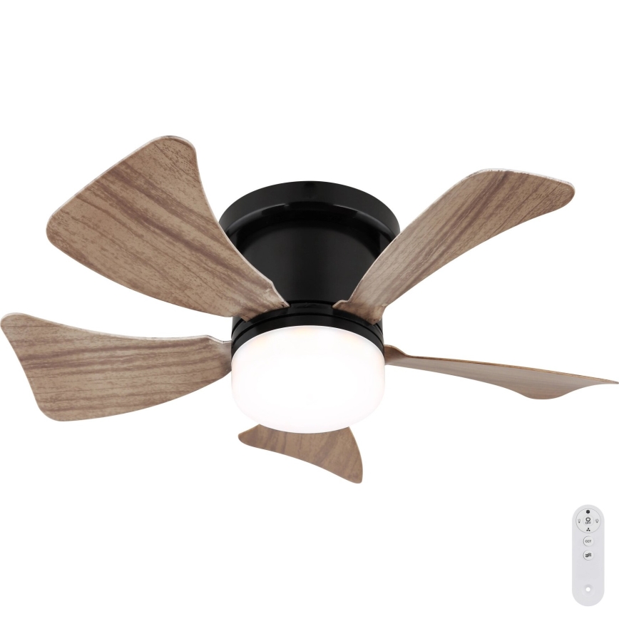 Globo - Ventoinha de teto LED com regulação LED/10W/230V 3000-6500K castanho + comando
