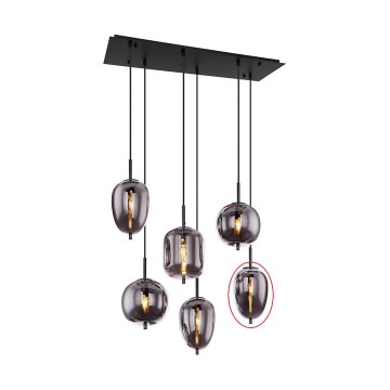 Globo - Vidro de reposição para lustre BLACKY E14 preto Ø 15,8 cm