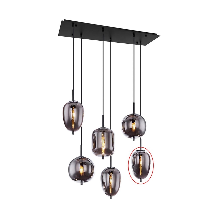 Globo - Vidro de reposição para lustre BLACKY E14 preto Ø 15,8 cm