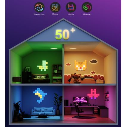 Govee - 10x Painéis inteligentes mini RGBIC Wi-Fi