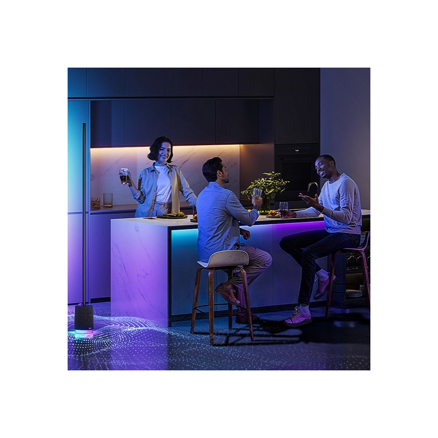 Govee - Candeeiro de chão LED com regulação e colunas Pro RGBICWW 2200-6500K Wi-Fi + comando