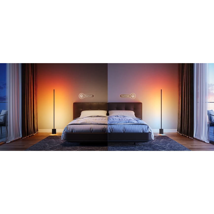 Govee - Candeeiro de chão LED com regulação e colunas Pro RGBICWW 2200-6500K Wi-Fi + comando