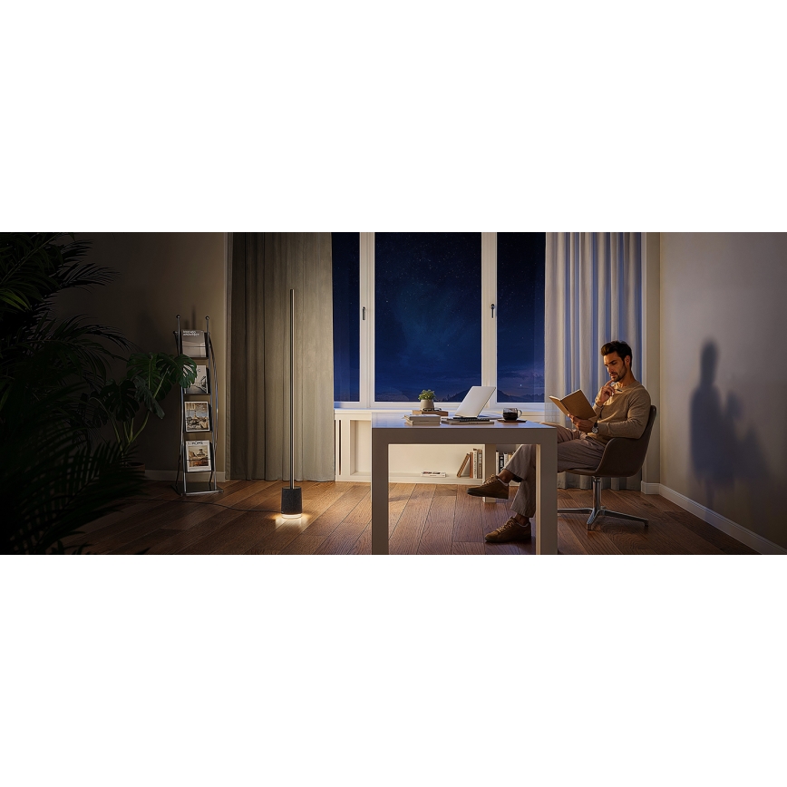 Govee - Candeeiro de chão LED com regulação e colunas Pro RGBICWW 2200-6500K Wi-Fi + comando