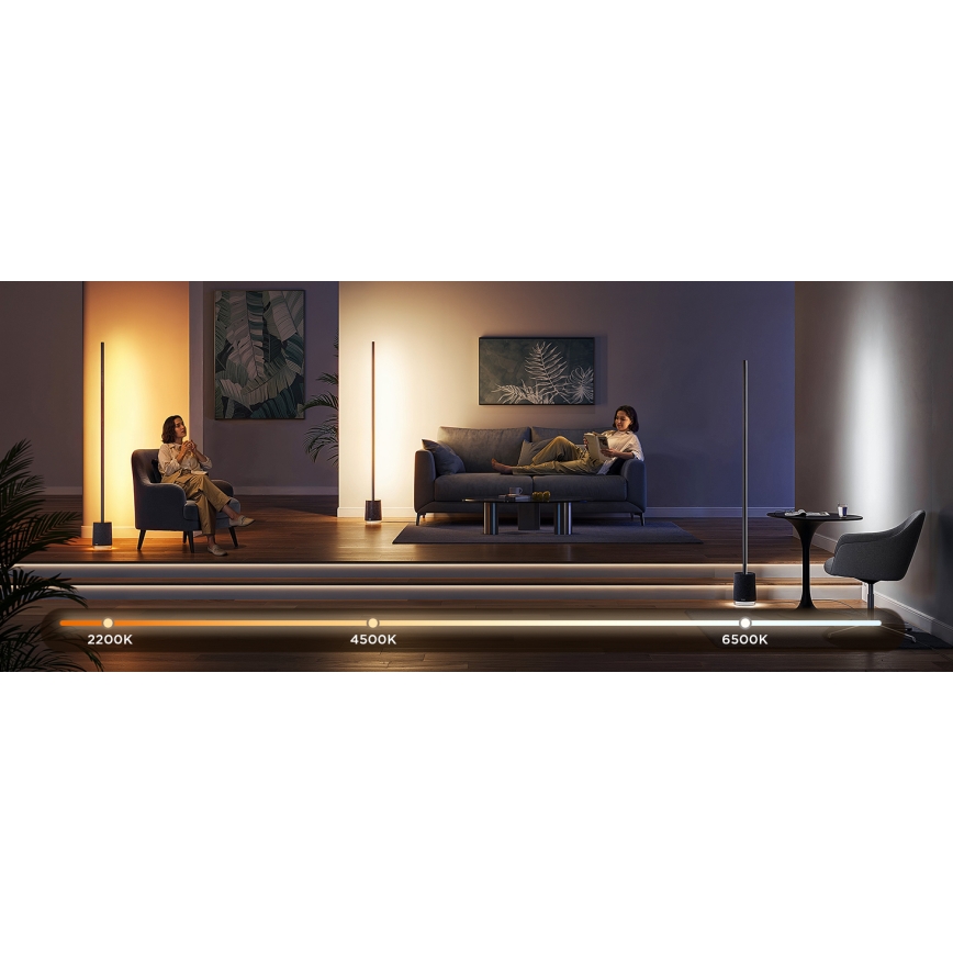 Govee - Candeeiro de chão LED com regulação e colunas Pro RGBICWW 2200-6500K Wi-Fi + comando