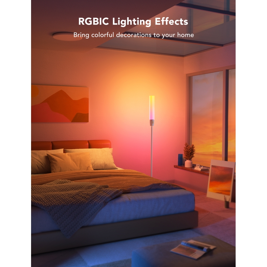 Govee - Candeeiro de chão LED com regulação CYLINDER SMART RGBICWW 2200-6500K