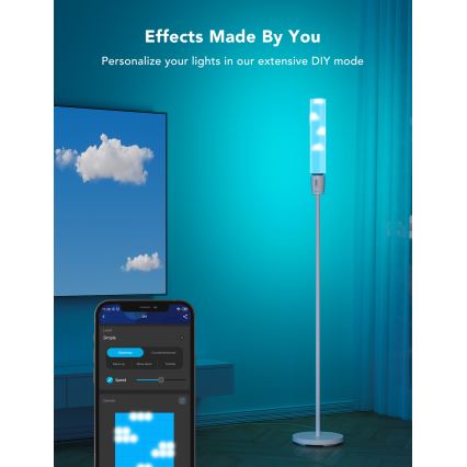 Govee - Candeeiro de chão LED com regulação CYLINDER SMART RGBICWW 2200-6500K