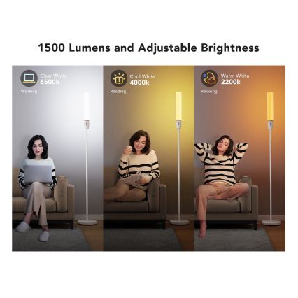 Govee - Candeeiro de chão LED com regulação CYLINDER SMART RGBICWW 2200-6500K
