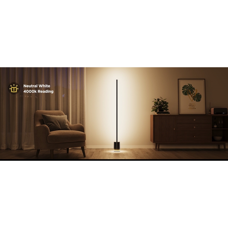 Govee - Candeeiro de chão LED com regulação Smart MATTER LED RGBICWW 2200-6500K Wi-Fi + comando