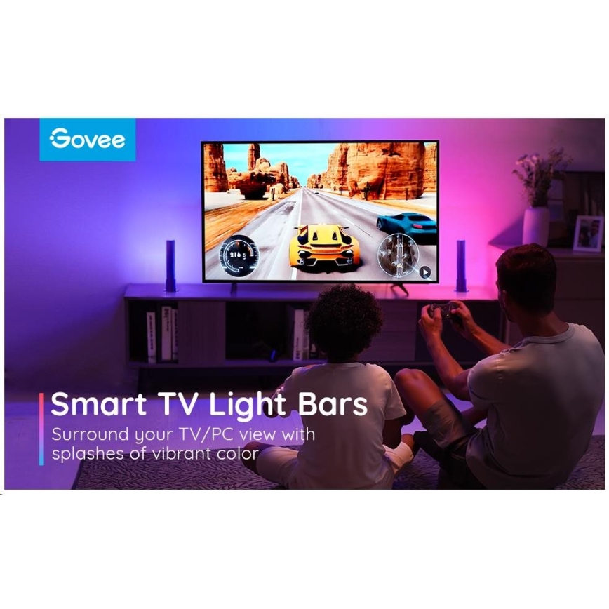 Govee - CONJUNTO 2x Flow Plus SMART LED TV & Gaming - RGBICWW Wi-Fi
