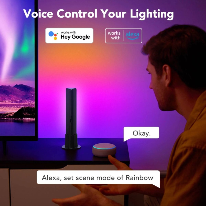 Govee - CONJUNTO 2x Flow Plus SMART LED TV & Gaming - RGBICWW Wi-Fi