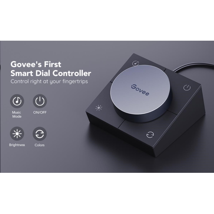Govee - CONJUNTO 2x Smart Gaming Wi-Fi LED RGBIC Panels + Smart Dual + controlo remoto