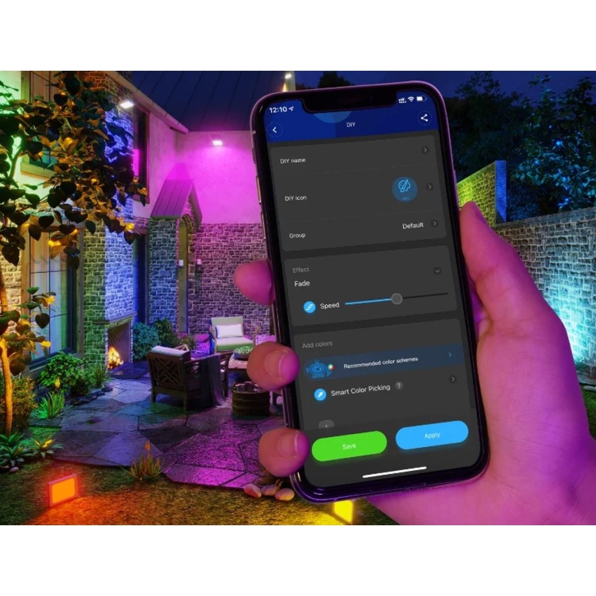 Govee - CONJUNTO 4x Flood Lights exterior SMART LED iluminações Wi-Fi IP66
