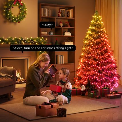 Govee - Corrente de Natal LED RGBICW para exterior 2700-6500K 20m Wi-Fi Matter IP66