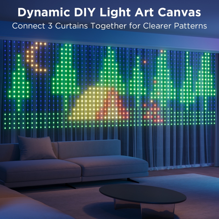 Govee - Corrente decorativa LED RGB regulável LED/15W/230V IP65 Wi-Fi
