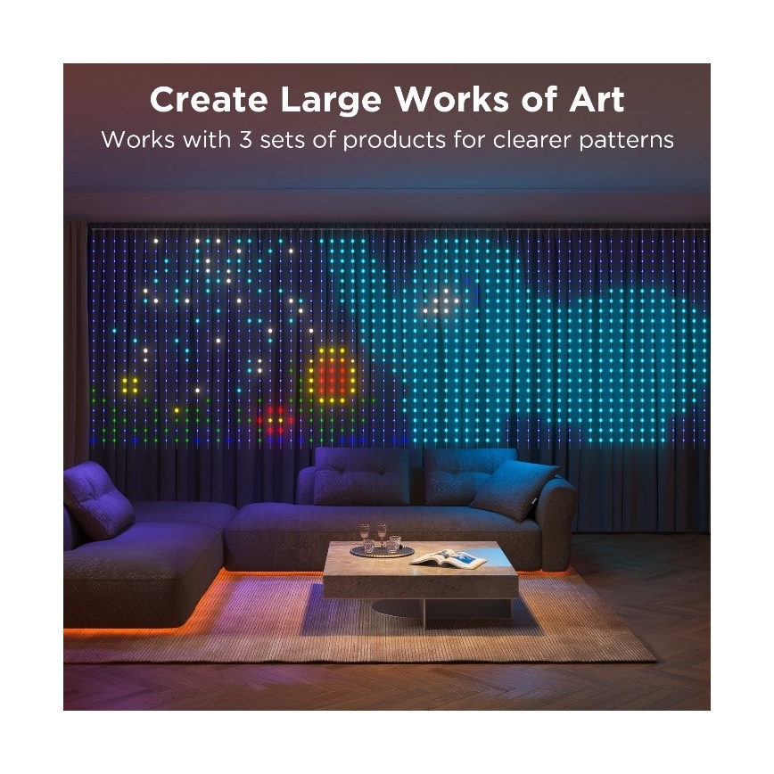 Govee - Corrente decorativa LED RGB regulável LED/15W/230V IP65 Wi-Fi