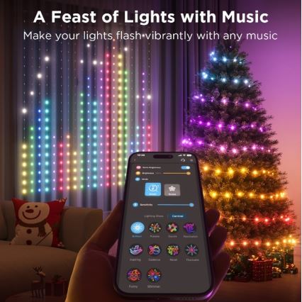 Govee - Corrente decorativa LED RGB regulável LED/15W/230V IP65 Wi-Fi