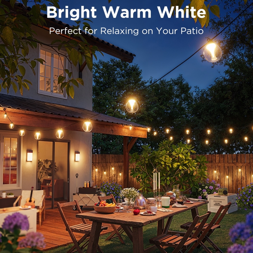 Govee - Corrente decorativa LED RGBICW para exterior regulável LED/24W/230V IP67 2700-6500K Wi-Fi