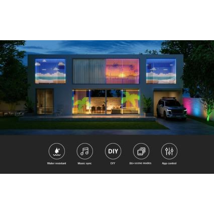 Govee - Cortina luminosa RGBIC 520 LED 1,5x2m Wi-Fi IP65