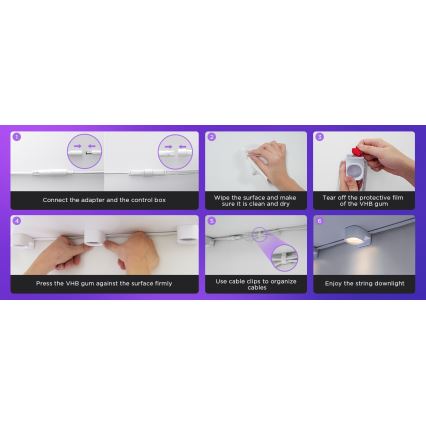 Govee - Downlights de cordas LED RGBIC 5m Wi-Fi