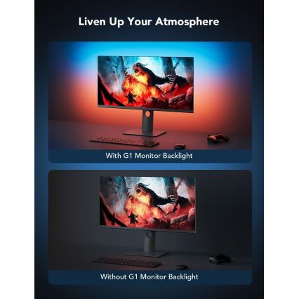 Govee - Dreamview G1 Smart LED RGBIC monitor iluminação 27-34" Wi-Fi