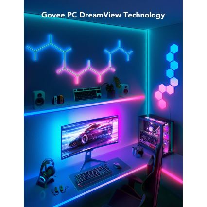 Govee - Dreamview G1 Smart LED RGBIC monitor iluminação 27-34" Wi-Fi