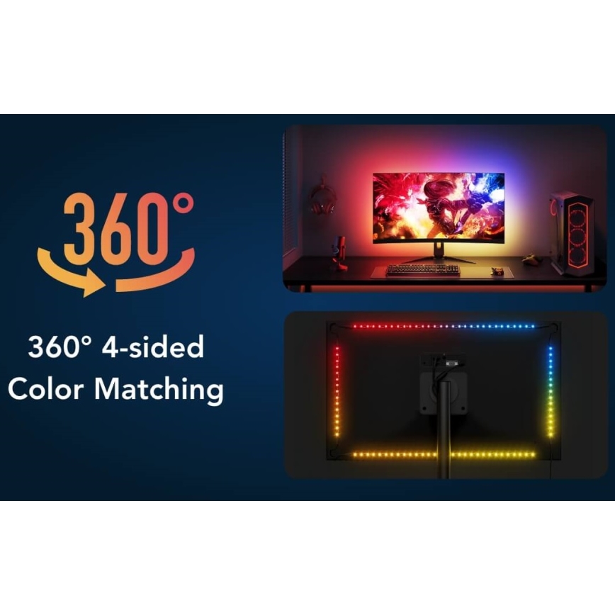 Govee - Dreamview G1 Smart LED RGBIC monitor iluminação 27-34" Wi-Fi