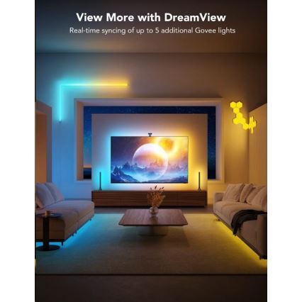Govee - DreamView T2 DUAL TV 55-65" SMART LED retroiluminação RGBIC Wi-Fi + controlo remoto