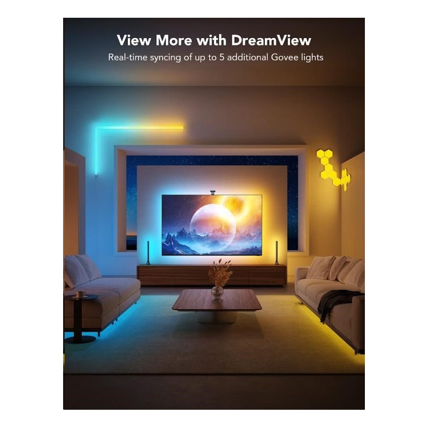 Govee - DreamView T2 DUAL TV 55-65" SMART LED retroiluminação RGBIC Wi-Fi + controlo remoto
