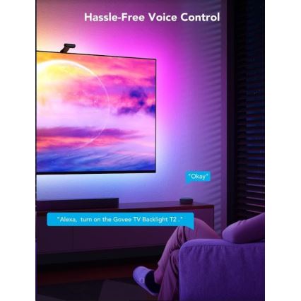 Govee - DreamView T2 DUAL TV 55-65" SMART LED retroiluminação RGBIC Wi-Fi + controlo remoto