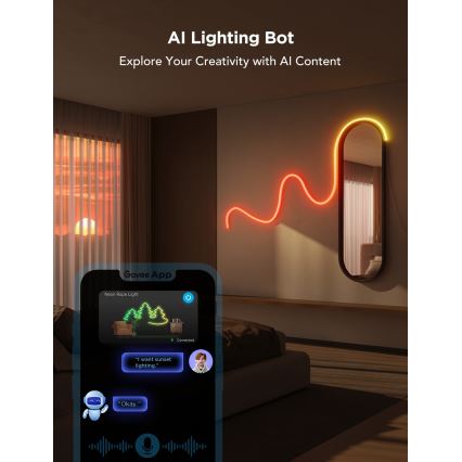 Govee - Fita LED dobrável Neon 2 MATTER 5m RGBIC Wi-Fi IP67