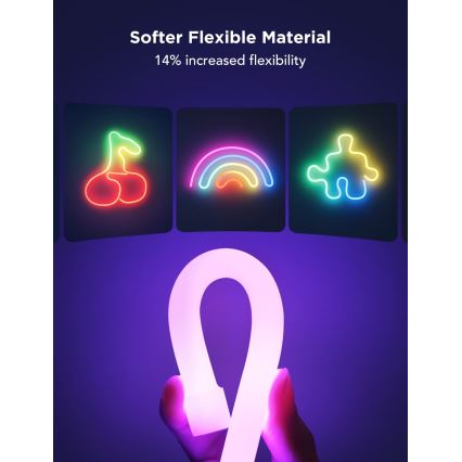 Govee - Fita LED dobrável Neon 2 MATTER 5m RGBIC Wi-Fi IP67