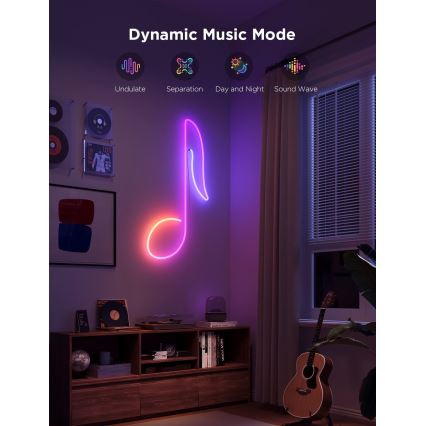 Govee - Fita LED dobrável Neon 2 MATTER 5m RGBIC Wi-Fi IP67