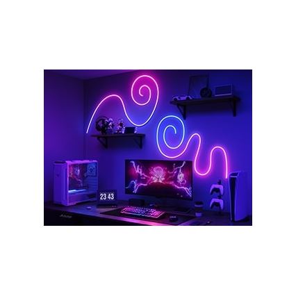 Govee - Fita LED dobrável Neon 2 MATTER 5m RGBIC Wi-Fi IP67