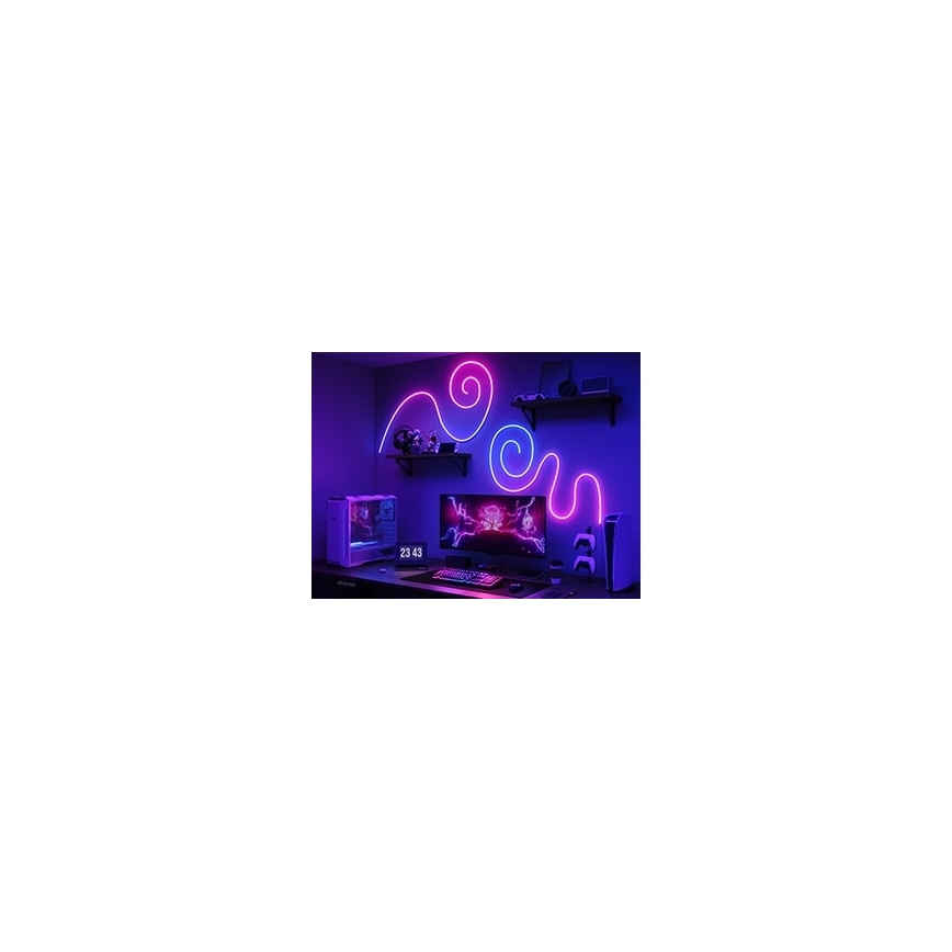 Govee - Fita LED dobrável Neon 2 MATTER 5m RGBIC Wi-Fi IP67