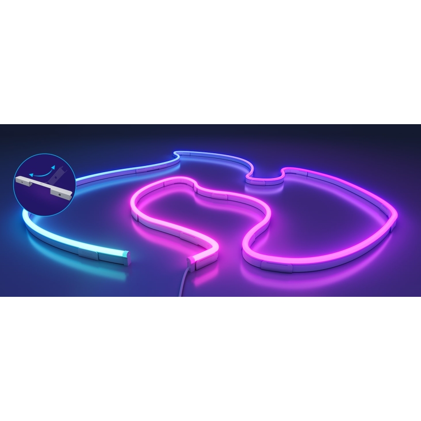 Govee - Fita LED dobrável Neon 2 MATTER 5m RGBIC Wi-Fi IP67
